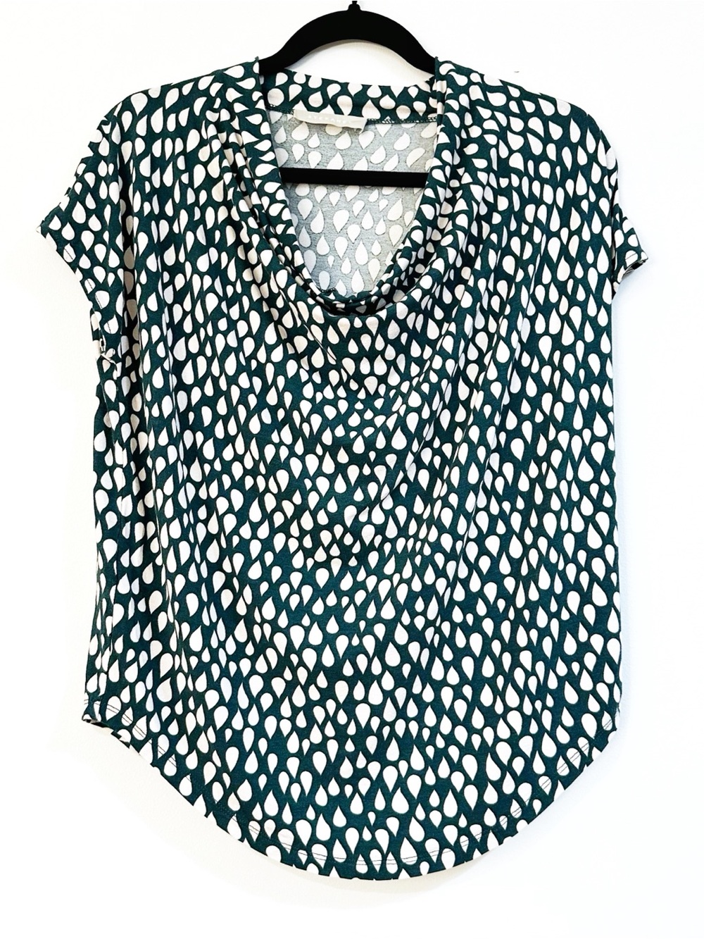 NWT Stefanel Green Patterned Top Size Small